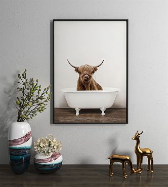 Modern Animal Painting Animal Decorative Painting 3d model