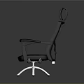 Modern Office Chair With Mesh Back Armrests And White Base Design