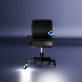 Ergonomic Modern Black Office Chair With Mesh Back Armrests And Wheels 3d model