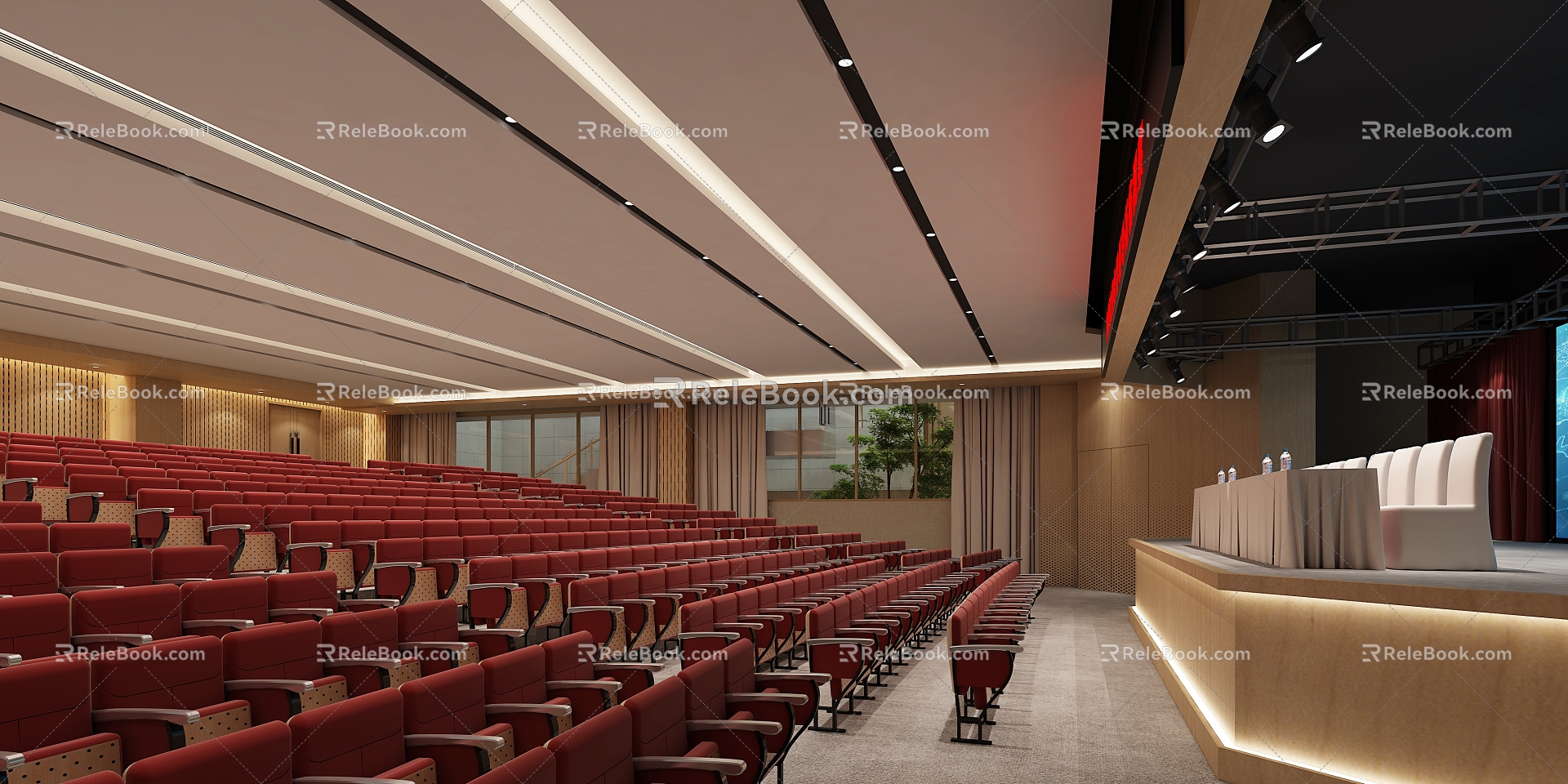 Modern lecture hall 3d model