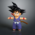 Young Game Movie Anime Character With Black Spiky Hair Purple Outfit And Staff