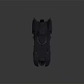Sleek Batmobile With Bat Wing Design And Yellow Headlights On Metallic Finish