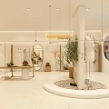 Stylish Clothing Store Interior With Elegant Decor Displayed Clothes And Soft Lighting