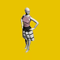 Modern Model Clothing Model 3d model