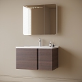 Modern Hanging Bathroom Cabinet Bathroom Cabinet Washstand Mirror Cabinet 3d model