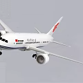 Air China Passenger Airplane In Flight With White Fuselage Blue Stripes And Red Tail Logo
