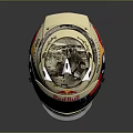 Professional Racing Helmet With Red Bull Renault Total Monster Logos And Colorful Design