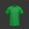 Basic Green Short Sleeve Crew Neck T-Shirt For Casual Daily Wear