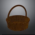 Practical Woven Basket For Household Daily Use With Sturdy Handle And Braided Design