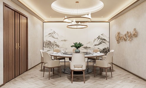 New Chinese-style private room 3d model