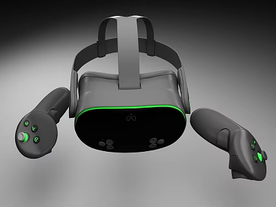 VR Amusement Equipment With Headset And Controllers For Gaming Fun 3d model