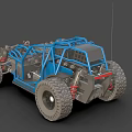 Five Open Frame Off Road Vehicles With Various Colors And Large Tires 3d model