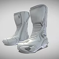 White Tall Riding Boots With Sturdy Design Stylish Stitching And Protective Soles