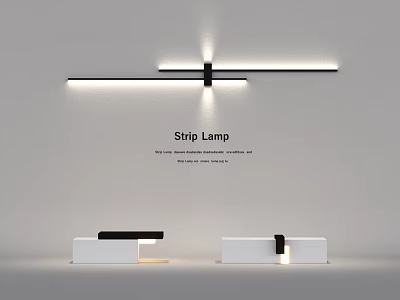 Modern Reception Desk Design With Strip Lamp Lighting And White Finish 3d model
