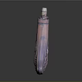 Bottle Shaped Sculpture Carving With Pink Purple Color And Intricate Surface Designs