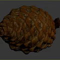 Natural Orange Textured Pinecone Decorative Accessory For Household Living Space Decor