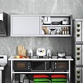 Kitchen Storage Rack Kitchen Supplies Kitchen Kitchen Workbench Kitchen Hanging Cabinet 3d model