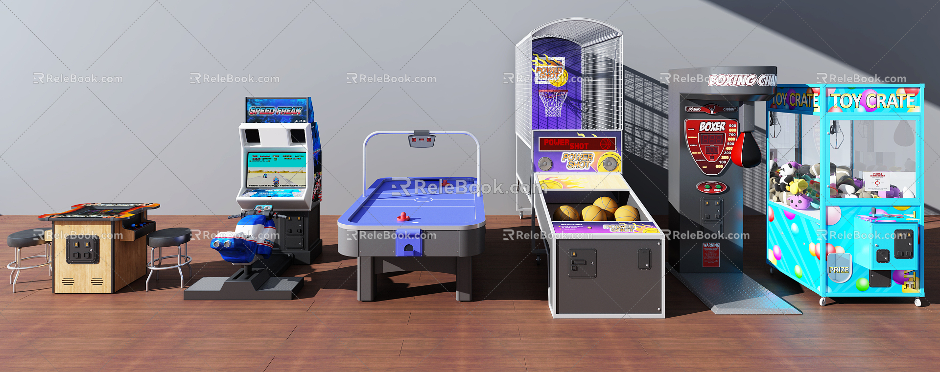 Modern game machine gaming equipment 3d model