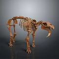 Detailed Mammoth Skeleton Model With Realistic Anatomical Structure And Standing Posture
