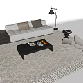 Modern Sofa Coffee Table Combination Sofa Coffee Table 3d model