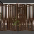 New Chinese Style Screen Partition 3d model