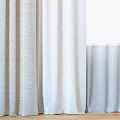 Elegant Light Colored Textured Window Curtains With Soft Fabric And Layered Design 3d model