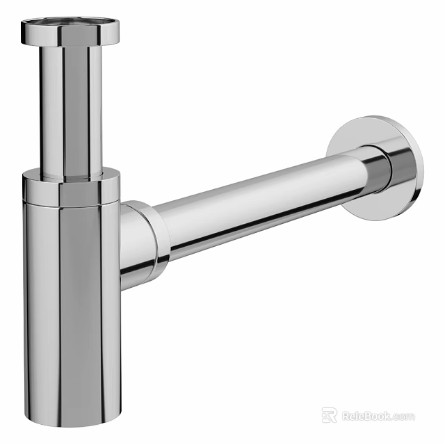 Stainless Steel Kitchen Faucet With Chrome Finish And Swivel Arm Design 3d model 