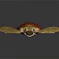 3D Rendered Turtle With Brown Patterned Shell Yellow Flippers And Big Eyes