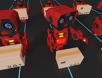 New Year Robot Artificial Intelligence Express 3d model