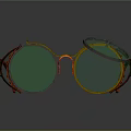 Elegant Jewelry Glasses With Gold Frame Red Accents And Light Tinted Lenses