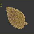 Natural Orange Textured Pinecone Decorative Accessory For Household Living Space Decor
