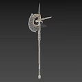Tomahawk axe ancient cold weapon magic axe double-edged axe ancient tomahawk plate axe long handle axe 3d model