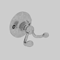 Sleek Chrome Wall Mounted Hook With Round Base And Curved Design