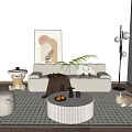 Double sofa 3d model