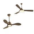 Elegant Wooden Ceiling Fan Lights With Integrated Lighting For Modern Homes