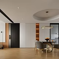 Modern Open Living And Dining Room With Sofa Coffee Table And Natural Light