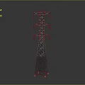 Pole Transmission Equipment Pole PBR Item Unreal 3d model