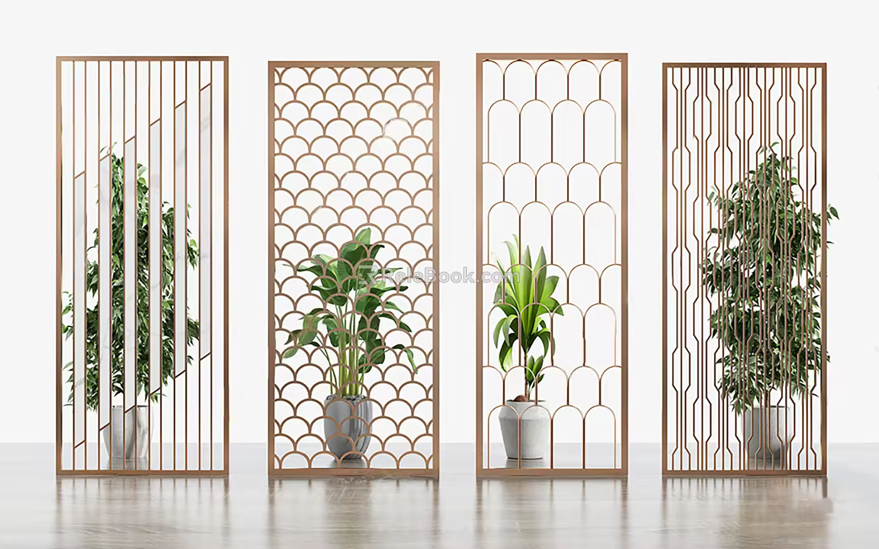 Modern partition screen partition combination 3d model