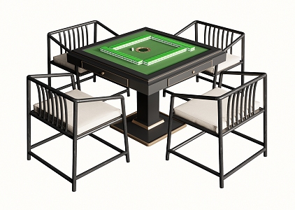 New Chinese Mahjong Table and Chair Mahjong Table Chess and Card Table Leisure Table and Chair 3d model