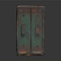 Vintage Industrial Electronic Equipment With Black Green Casing Red Orange Buttons And Rustic Details