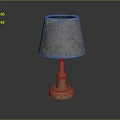 Simple Table Lamp Design With Gray Lampshade And Wooden Base