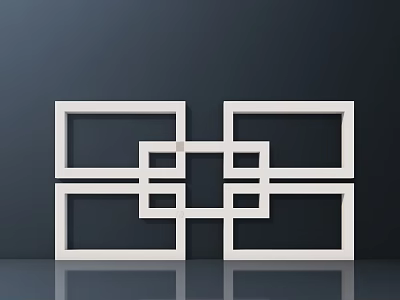 Modern Geometric Cabinet Handles With Stylish Square Structure For Home Furniture Design 3d model