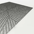 Dark Blue Square Carpet With Geometric Striped Pattern For Modern Room Decor 3d model