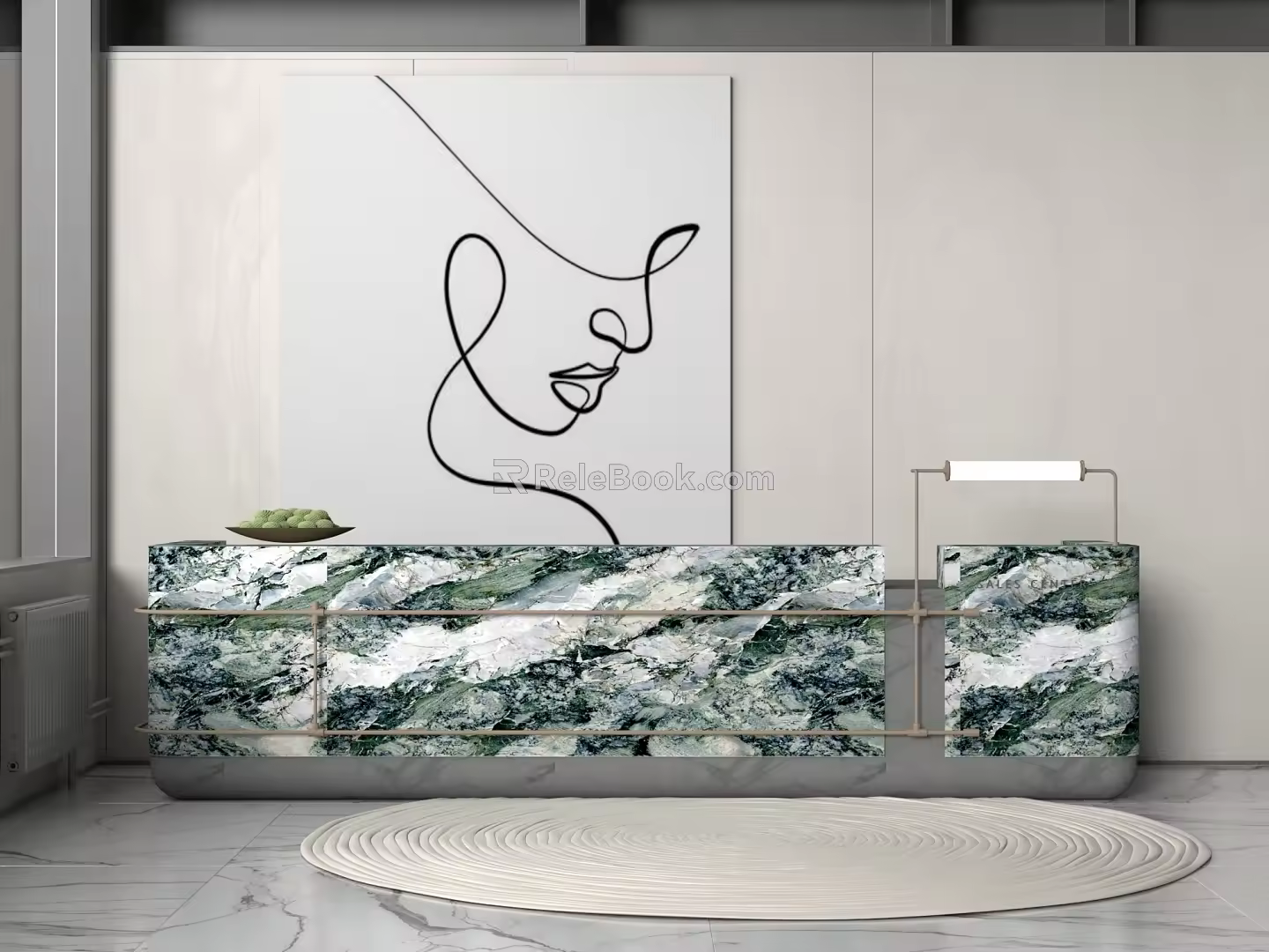 Modern Cashier Reception Desk Company Reception Desk Enquiry Desk 3d model