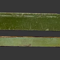 Vintage Green Desk And Bench With Worn Surface And Wooden Structure Featuring Bench In Front