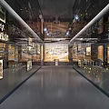 Cultural Art Exhibition Hall With Historical Displays Lighting And Wall Exhibits