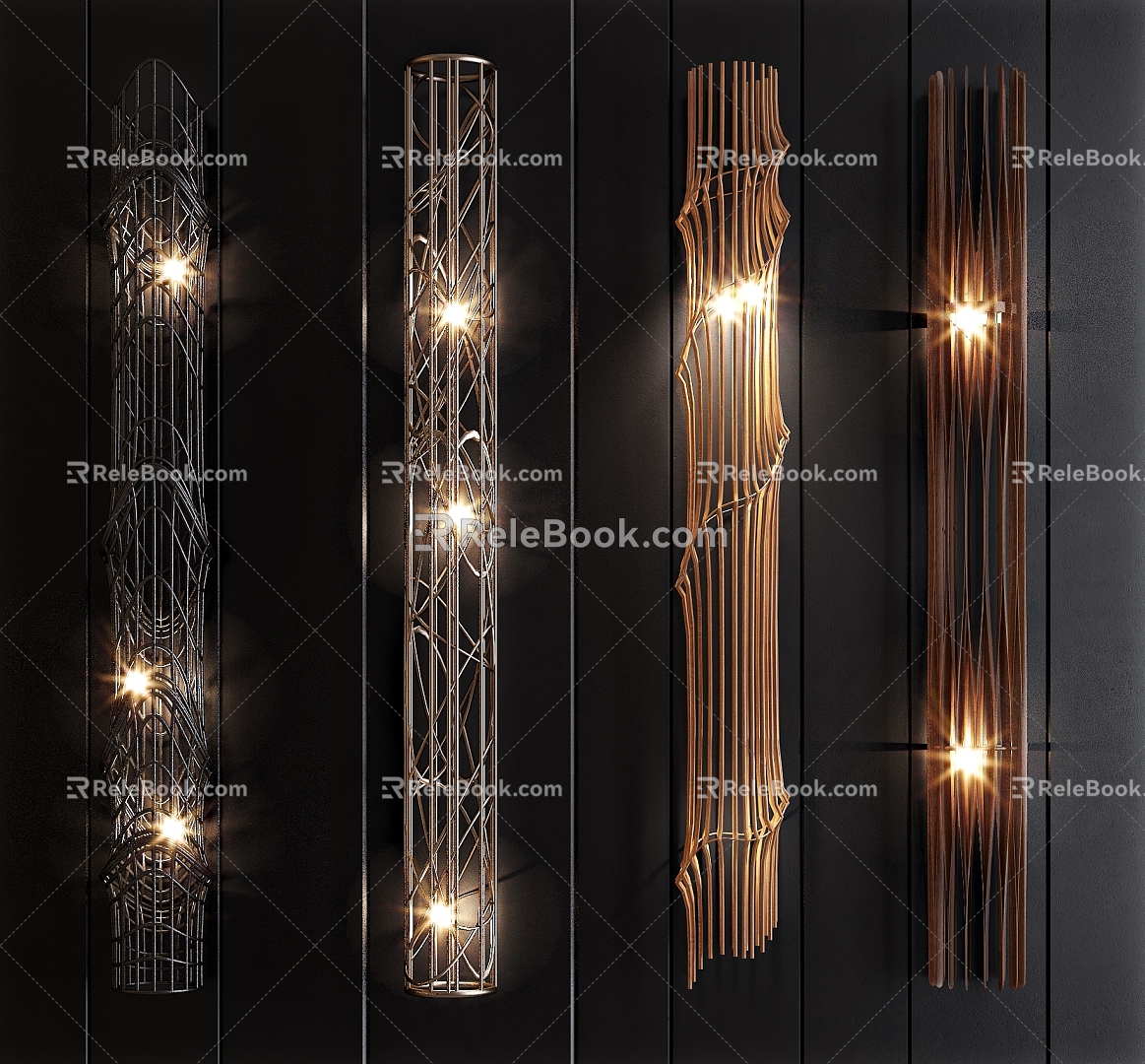 New Chinese Wall Lamp 3d model