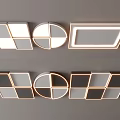 Modern Ceiling Lights With Square Round Rectangular Design And Bright Lighting Fixtures 3d model