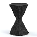 Black Dining Table With Unique Sculptural Base And Textured Modern Artistic Design 3d model
