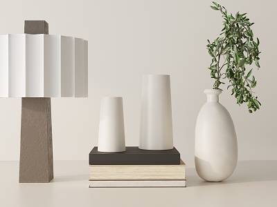 Modern table lamp ornaments combination model